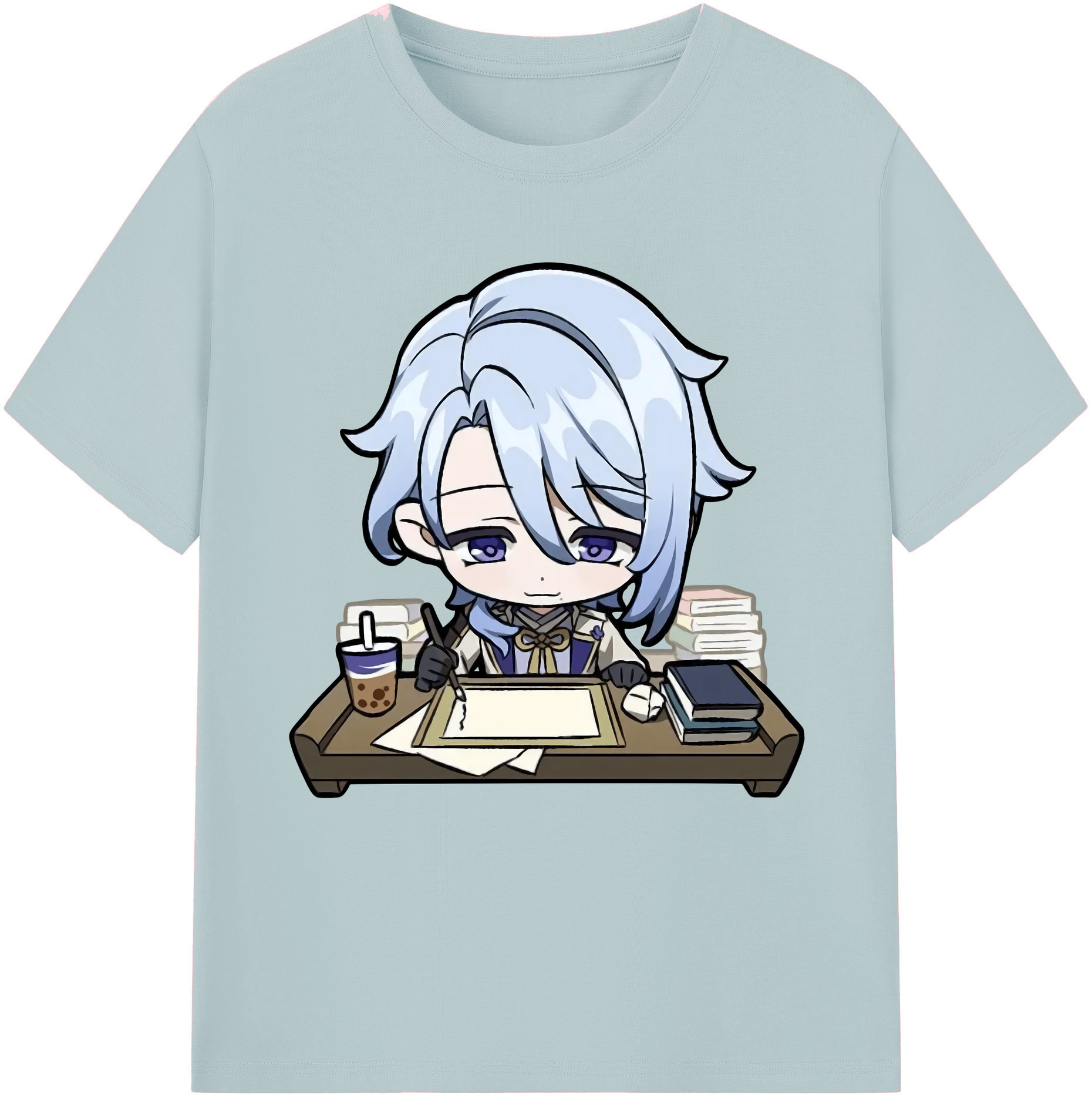 げんし神 神里綾人 かみさとあやと genshin Kamisato Ayato 綿100％半袖Tシャツ（フロントプリント）
